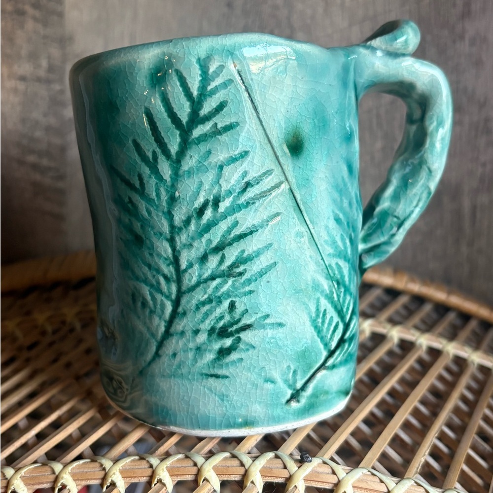 Handcrafted Green Ceramic Mug